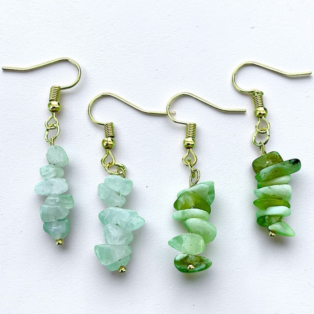 🆕 2 Pairs KIDS Gemstones Earrings-Small